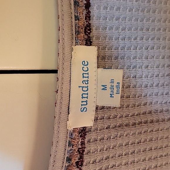 Sundance Waffle Knit Embroidered Henley - Picture 3 of 5